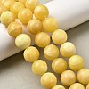 Natural Yellow Jade Beadd Strands X-G-A274-A01-10mm-01-1