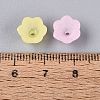 Frosted Transparent Acrylic Flower Bead Caps OACR-Q203-01-4