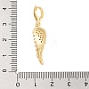 Brass with Cubic Zirconia Pendants KK-G496-07G-3