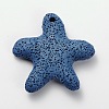 Synthetic Lava Rock Big Starfish/Sea Stars Pendants G-O025-05B-1