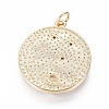 Brass Micro Pave Cubic Zirconia Pendants ZIRC-L083-013B-05G-2