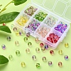 8 Colors Transparent Spray Painted Glass Bead GLAA-YW0001-45-5