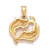 Ion Plating(IP) 304 Stainless Steel Pendants STAS-D165-14G-10-2