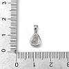 Brass Pave Clear Cubic Zirconia Pendants KK-L238-24P-3