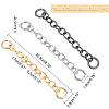WADORN® 3Pcs 3 Colors Aluminum Alloy Cable Chain Purse Extender Chains DIY-WR0001-62-3