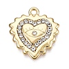 Alloy Rhinestone Pendants ALRI-N058-16KCG-1