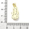 Rack Plating Brass Micro Pave Cubic Zirconia Pendants KK-D359-32G-3