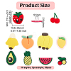 Olycraft 50Pcs 10 Style Fruit Theme PVC Straw Toppers FIND-OC0003-01-2