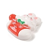 Animal Christmas Socking Theme Opaque Resin Decoden Cabochons RESI-S397-03E-2