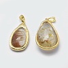 Natural Rutilated Quartz Pendants G-P380-30G-2