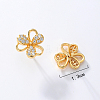 Elegant Clover Brass Stud Earrings ZM7919-5