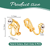 16Pcs 2 Style Brass Clip-on Earring Findings KK-PH0001-84-2