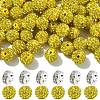 100Pcs Pave Disco Ball Beads RB-YW0001-30A-1