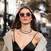 3Pcs 3 Styles CCB Round Beaded Necklaces NJEW-FH0001-32-5