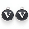 Platinum Plated Alloy Charms LS-ENAM-S118-02V-P-1