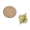Dyed Synthetic Imperial Jasper & Handmade Glass Seed Beaded Rhombus Connector Charms PALLOY-MZ00960-04-2