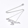 Non-Tarnish 201 Stainless Steel Pendant Necklaces NJEW-T009-JN100-1-40-2