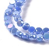 Electroplate Glass Beads Strands GLAA-E036-03C-4
