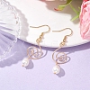 Natural Pearl Dangle Earrings EJEW-JE05678-2