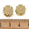 Rack Plating Brass Micro Pave Cubic Zirconia Beads KK-I718-45G-3