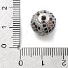 Brass Micro Pave Cubic Zirconia Beads KK-L228-11P-3