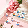 9Pcs Handmade Printed Porcelain Beads PORC-TADJ0001-01J-3