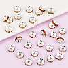 Brass Grade A Rhinestone Spacer Beads RB-A014-Z8mm-17S-2