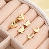 Brass Stud Earring Sets for Women EJEW-F352-01G-01-4