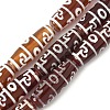 Rice Shape Tibetan Style dZi Beads Strands G-A269-A04-01-2