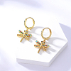 Elegant Brass Dragonfly Hoop Earrings FB7429-2