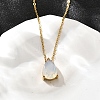 304 Stainless Steel Necklaces NJEW-R022-01G-10-2