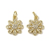 Brass Micro Pave Cubic Zirconia Pendants KK-I358-063G-K-1