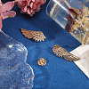 1 Pair Wing Alloy Brooches JEWB-CA0001-81-5