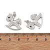SHEGRACE Brass Micro Pave Black Cubic Zirconia Pendants XGRQ4S655-746P-3
