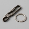 Titanium Alloy Keychains Clasps KEYC-WH0021-37-2