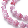 Opaque Baking Painted Glass Beads Strands EGLA-N006-007-4
