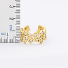 Brass Micro Pave Cubic Zirconia Adjustable Open Rings FS-WG624C0-01-2