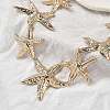 Alloy Starfish Chain Belts for Women NJEW-B120-02-3