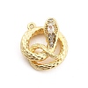 Brass Micro Pave Cubic Zirconia Pendants KK-M321-01G-G01-1