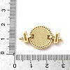 Rack Plating Brass Micro Pave Cubic Zirconia Flat Round Connector Charms KK-K385-100G-02-3