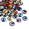 Printed Transparent Glass Cabochons GL-CBAA22A-07-3