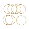 7Pcs PVD Vacuum Plating 304 Stainless Steel Textured Bangles Set for Women BJEW-A011-12C-G-2