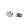 304 Stainless Steel Ribbon Crimp Ends LS-STAS-WH0035-02B-P-1