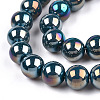 Electroplate Opaque Glass Beads Strands GLAA-T032-P8mm-AB14-3