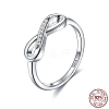 Rhodium Plated 925 Sterling Silver Finger Rings RJEW-BB67007-7-1