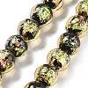 Handmade Foil Lampwork Beads Strands FOIL-K003-06B-20-1