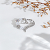 1Pc Alloy Glass Rhinestone Brooch JEWB--LP0004-89-1