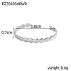 Heart 304 Stainless Steel Cuff Bangles STAS-OY007-70P-2