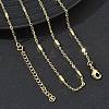 Brass Rectangle Link Chain Necklaces for Women KK-CBA2293-05G-1