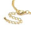 Clear Cubic Zirconia Star Pendant Necklace with Brass Curb Chains for Women NJEW-E042-01G-4